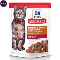 Hill's Science Diet Turkey & Liver Adult Wet Cat Food, 2.8 oz., Case of 24