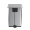 Better Homes & Gardens Kitchen Trash Can, 13.2 Gallon Stainless Steel Step Garbage Bin with Soft Close Lid, Silver