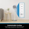 PELONIS Oscillating Pedestal Fan with Remote Standing Fan for Bedroom 3 Speeds 23 dB Ultra Quiet 80 ft Airflow PELONIS Oscillating Pedestal Fan with Remote Standing Fan for Bedroom 3 Speeds 23 dB Ultra Quiet 80 ft Airflow