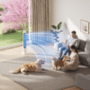 Tower Fan, 40" Electric Fan for Bedroom, 90° Oscillating Stand Fan with Remote, 4 Speeds, 26ft/s, 12H Timer, 28dB, Bladeless Cooling Fans for Home