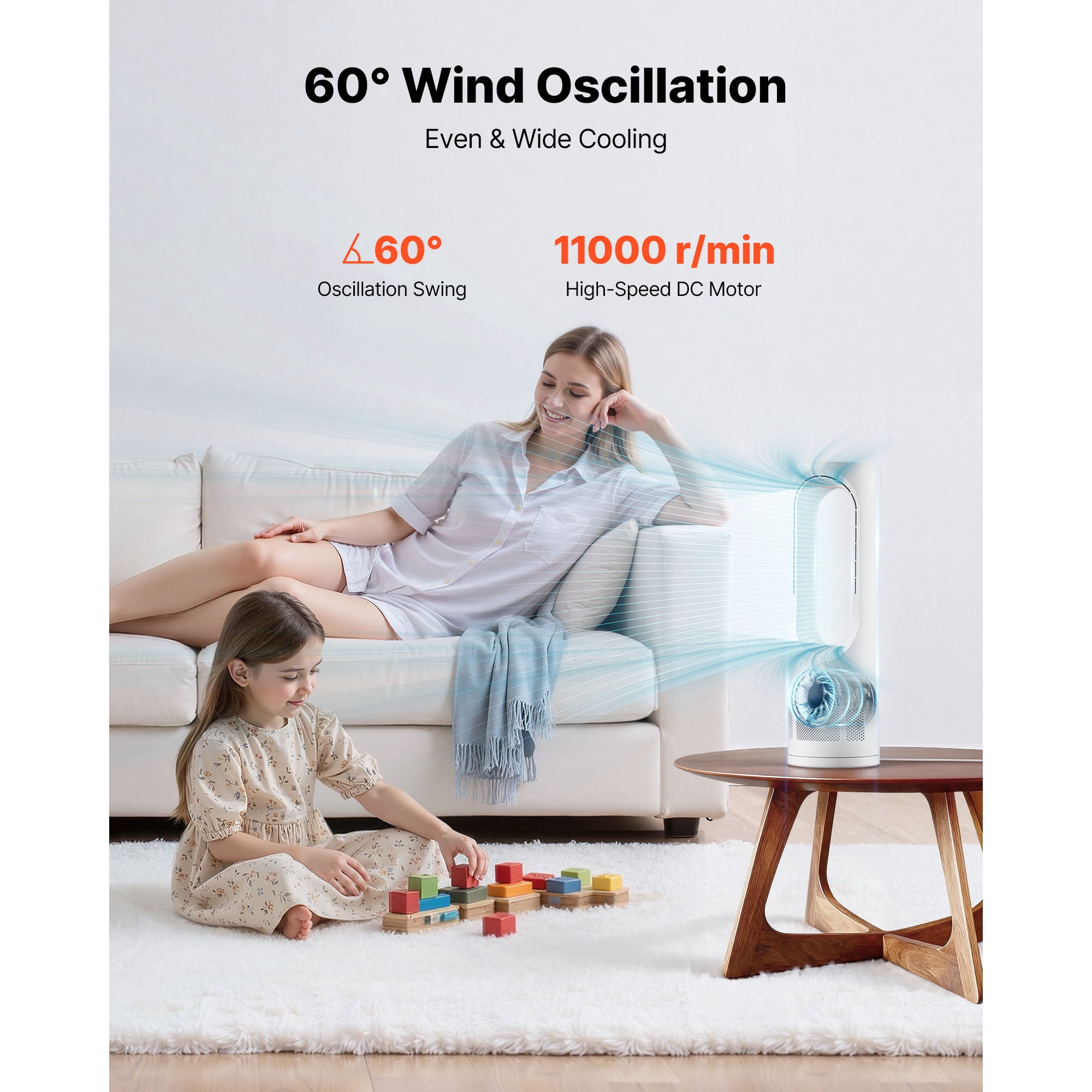 3895c453-a63d-4c23-9cf3-b82bab7d7fea.7fb3deb3055f9c321d3e03685151b92b.jpeg KFFKFF Bladeless Desk Fan, 17-Inch Quiet Table Fan with 5 Adjustable Speeds, 0-9 Hour Timer, 60° Oscillation, Touch Controls, Easy Cleaning, Portable for Home or Office Use