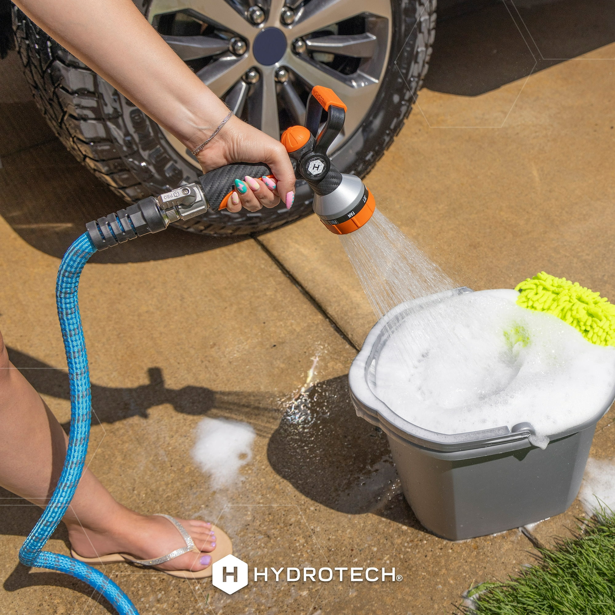 395d6f42-d456-44ec-b4d8-de1e95e26910.8a1b795c4dd4c9ccaef11ed2d6562fa4.jpeg HydroTech Pro Series 3/4" x 25ft Expandable Garden Hose - Kink-Free, 2x Flow, Lightweight