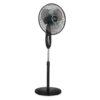 BLACK+DECKER 16-In. 3-Speed Dual-Blade Oscillating Stand Fan with Remote, Black, BFSD116B