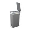 Better Homes & Gardens Slim Kitchen Trash Can, 10.5 Gallon Plastic Step Garbage Bin with Soft Close Lid, Gray