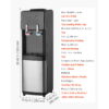KFFKFF Top Loading Water Cooler Dispenser, Hot and Cold Water Dispenser for 3 or 5 Gallon Bottles, Durable Stainless Steel Design with Child Safety Lock, Suitable for Homes, Kitchens, Offices, Black