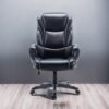 Staples Mcallum Ergonomic Manager & Executive Office Chair, Task Desk Swivel Chair with Wheels, Adjustable Height, Bonded Leather, Black Staples Mcallum Ergonomic Manager & Executive Office Chair, Task Desk Swivel Chair with Wheels, Adjustable Height, Bonded Leather, Black