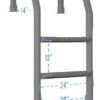 Aqua Select Heavy-Duty in-Pool Ladder | Grey | Supports 300 Pounds | Easy-to-Install Design | Gray Aqua Select Heavy-Duty in-Pool Ladder | Grey | Supports 300 Pounds | Easy-to-Install Design | Gray