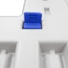 Confer Plastics Step-1X: Sturdy Above Ground Entry System with Dual Handrails and Slip-Resistant Steps, Easy Installation, Supports up to 400 lbs - Proudly Made in USA. White with Blue Treads