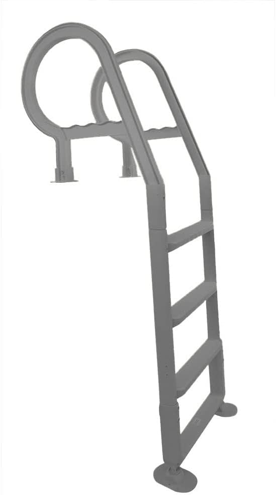 Aqua Select Heavy-Duty in-Pool Ladder | Grey | Supports 300 Pounds | Easy-to-Install Design | Gray