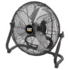 Caterpillar® 14" High-Velocity 3-Speed Metal Floor Fan, 2000 CFM, Black