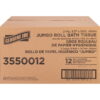 Genuine Joe Jumbo Roll Dispenser Bath Tissue, 2 Ply, 8.88" Roll Diameter, White - 12 Roll Carton