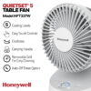 Honeywell QuietSet 9" Oscillating Table Fan, 5 Speeds, White, Small Room Fan with Quiet Operation