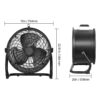 KFFKFF 14-Inch High Velocity Industrial Floor Fan, 3-Speed Adjustable, 2520 CFM Airflow, 360° Tilt, Durable Metal Design for Home, Gym, Office, Garage, and Commercial Spaces