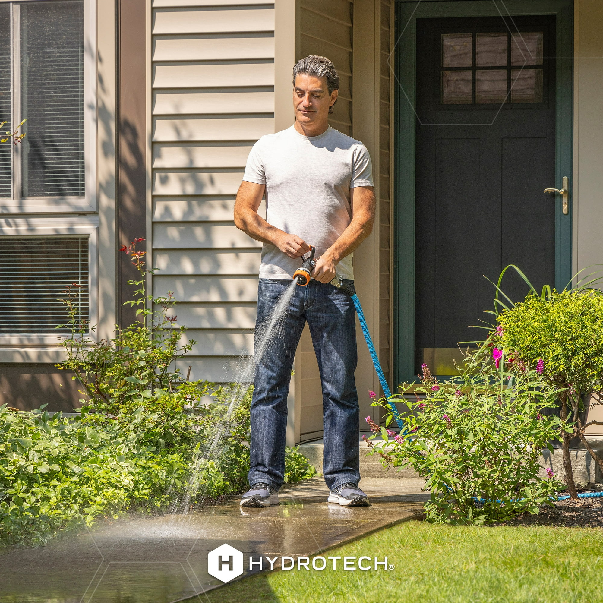 4f8dadac-1b79-412d-b0f7-d046e7fd8362.fa4c22b626c5092e1fcf23064195de42.jpeg HydroTech Pro Series 3/4" x 25ft Expandable Garden Hose - Kink-Free, 2x Flow, Lightweight