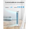 DREO Tower Fan for Home 40 inch, 90° Oscillating Bladeless Fan with Remote, 5 Speeds, 4 Modes, 12H Timer, LED Display with Touch Control, Quiet Floor Fan for Bedroom, White