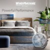 Lasko WindMachine 20" Large Floor Fan, with Pivoting Head for Whole Room Cooling, Portable Indoor 3-Speed Air Circulator, Gray, 3300