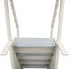 Confer Plastics Step-1X: Sturdy Above Ground Entry System with Dual Handrails and Slip-Resistant Steps, Easy Installation, Supports up to 400 lbs - Proudly Made in USA. Warm Grey with Grey Treads
