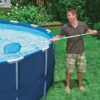 Intex 26165EH 15-Foot x 42-Inch Easy Setup Portable Inflatable Outdoor Above Ground Round Swimming Pool Set with Ladder, Filter Pump, Cover and Cleaning Maintenance Kit with Vacuum Skimmer & Pole