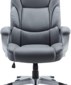 STAPLES Mcallum Bonded Leather Managers Chair Gray