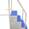 Confer Plastics Step-1X Above Ground Pool Entry System – Dual Handrails, Slip-Resistant Steps, Supports 400 lbs, Easy Installation, Warm Grey with Blue Treads, Made in USA Confer Plastics Step-1X Above Ground Pool Entry System – Dual Handrails, Slip-Resistant Steps, Supports 400 lbs, Easy Installation, Warm Grey with Blue Treads, Made in USA