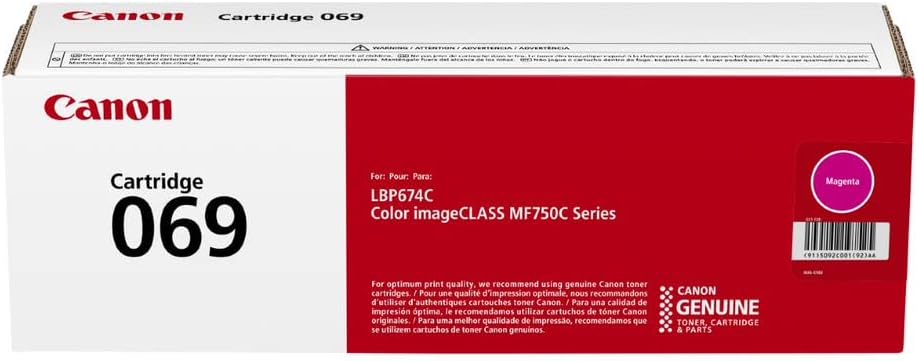 Canon Genuine 069 Magenta Toner Cartridge Compatible with MF753Cdw, MF751Cdw, LBP674Cdw