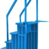 Aqua Select Anti-Slip in-Pool Steps | Blue | for Above Ground Swimming Pools | Can Mount to Decks 48" to 54" H | Safety Stairs Capacity Up to 350 lbs Aqua Select Anti-Slip in-Pool Steps | Blue | for Above Ground Swimming Pools | Can Mount to Decks 48" to 54" H | Safety Stairs Capacity Up to 350 lbs