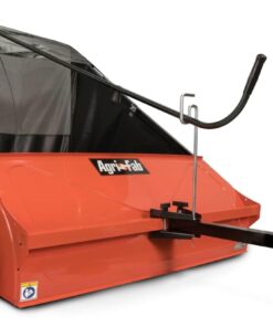 Agri-Fab 44 In Tow-Behind Lawn Sweeper with 28 Cu Ft Flow-Through Hopper Bag, Adjustable Brush Height, and Dump From Seat Handle