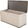LIFETIME 60012 Extra Large Deck Box, 130 Gallon, Desert Sand/Brown