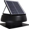 iLIVING HYBRID Ready Smart Thermostat Solar Roof Attic Exhaust Fan, 14", 40-Watt, 1150 CFM, Cools up to 2900 Sq.Ft. Coverage Area, Black