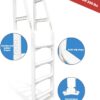 Aqua Select Heavy-Duty in-Pool Ladder | White w/Squared Handles | Supports 300 Pounds | Easy-to-Install Design | White W/Squared Handles Aqua Select Heavy-Duty in-Pool Ladder | White w/Squared Handles | Supports 300 Pounds | Easy-to-Install Design | White W/Squared Handles