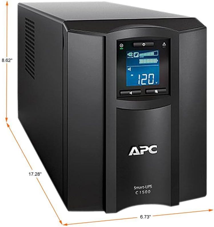 APC 1500VA Smart UPS with SmartConnect, SMC1500C Sinewave UPS Battery Backup, AVR, 120V, Line Interactive Uninterruptible Power Supply APC 1500VA Smart UPS with SmartConnect, SMC1500C Sinewave UPS Battery Backup, AVR, 120V, Line Interactive Uninterruptible Power Supply - Image 4