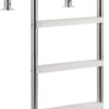 VEVOR Swimming Pool Ladder, 4-Step Double Handrails Stairs with Non-Slip Heavy Duty Steps, Stainless Steel Load Capacity 265 lbs, for 54 in Inground Pools with Mounted Deck Board Indoor & Outdoor