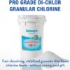 Doheny's Di-Chlor Granular Chlorine | Pro-Grade 3-in-1 Pool Sanitizer, Shock & Algaecide | Fast-Dissolving, Calcium-Free, No Residue | 99.5% Sodium Dichlor with 56% Stabilized Chlorine | 25lb Bucket Doheny's Di-Chlor Granular Chlorine | Pro-Grade 3-in-1 Pool Sanitizer, Shock & Algaecide | Fast-Dissolving, Calcium-Free, No Residue | 99.5% Sodium Dichlor with 56% Stabilized Chlorine | 25lb Bucket