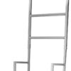 VEVOR Flip-Up Dock Ladder 4-Step, Heavy-Duty Aluminum Alloy Pontoon Boat Swim Ladder, 350 lbs Weight Capacity, with Non-Slip Wide Steps, Pull Rope Assist for Lake, Swimming Pool, Marine Boarding