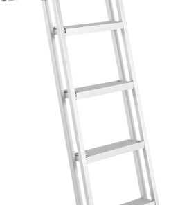 VEVOR Removable Dock Ladder 5 Steps, 350 lbs Load Capacity, Pontoon Boat Ladder with 4'' Wide Step & Nonslip Mat for Ship/Lake/Pool/Marine Boarding
