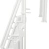 Vinyl Works 24 Inch in Pool Step Ladder, Adjustable Stair Entry System with Handrails and Non-Slip Surface for Above Ground Swimming Pools, White Vinyl Works 24 Inch in Pool Step Ladder, Adjustable Stair Entry System with Handrails and Non-Slip Surface for Above Ground Swimming Pools, White