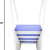 Confer Plastics Step-1X: Sturdy Above Ground Entry System with Dual Handrails and Slip-Resistant Steps, Easy Installation, Supports up to 400 lbs - Proudly Made in USA. White with Blue Treads