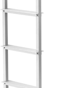VEVOR Removable Dock Ladder 5 Steps, 500lbs Heavy-Duty, Thickened 6063 Aluminum Alloy with Textured Nonslip Step & Mat, Weather-Ready & Quick Detach for Dock, Boat, Pool, Fishing