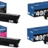 Brother TN433BK, TN433C, TN433M, TN433Y High Yield Black, Cyan, Magenta and Yellow Toner Cartridge Set