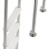 VEVOR Swimming Pool Ladder, 4-Step Double Handrails Stairs with Non-Slip Heavy Duty Steps, Stainless Steel Load Capacity 265 lbs, for 54 in Inground Pools with Mounted Deck Board Indoor & Outdoor