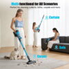 CareVac Cordless Stick Vacuum Cleaner Lightweight for Carpet Hard Floor Pet Hair Led Display V11 (Blue)