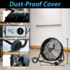 Industrial Fan 24 Inch Heavy Duty Drum 3 Speed 8100 CFM Air Circulation High Velocity Fan For Warehouse, Workshop, Factory, Commercial, Residential and Greenhouse Black