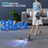 Roanow Cordless Vacuum Cleaner, 38KPA/55Min, Lightweight Stick Vacuum Cleaner for Home Hardwood Floor, Carpet and Pet Hair