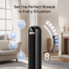 DREO 36" Tower Fan, 20dB Ultra Quiet Fans for Home, 8 Speeds & 4 Modes, 28ft/s Powerful Airflow, 90° Oscillating Standing Fan with Remote, 8H Timer, 2026 New Upgraded