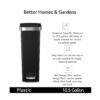 Better Homes & Gardens Slim Kitchen Trash Can, 10.5 Gallon Plastic Step Garbage Bin with Soft Close Lid, Black