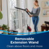 BISSELL CleanView Bagless Upright Vacuum, OnePass Technology, Active Extension Wand, Multi-Level Filtration, Black, Model 3533, Red/Black