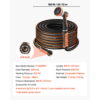 KFFKFF 150 ft 5/8" Heavy Duty Rubber Garden Hose with 10-Mode Spray Nozzle, 150PSI Working Pressure & 600PSI Burst Strength, Flexible Non-Kink Outdoor Water Hose with 3/4" Fittings, Lightweight