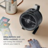Shark FlexBreeze HydroGo Pro Fan, Powerful, Portable Fan, Indoor & Outdoor, Dry-Touch Evaporative Mist, Corded & Cordless, 5 Speeds, FA056 Graphite