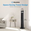 Pelonis 40-Inch Black Oscillating Tower Fan with Remote Control