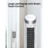 DREO Tower Fan for Home 40 inch, 90° Oscillating Bladeless Fan with Remote, 5 Speeds, 4 Modes, 12H Timer, LED Display with Touch Control, Quiet Floor Fan for Bedroom, White